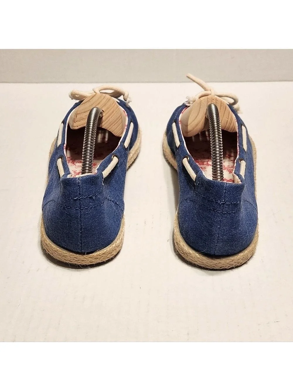 Woolrich Leeward Canvas Espadrille Flat Shoes Blue Size 8